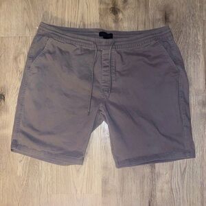 Men's Drawstring Athletic Shorts - Taupe